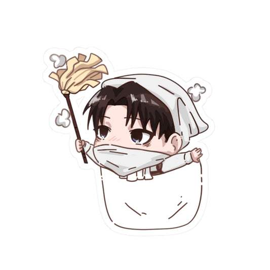 Chibi Pocket Levi Kiss-Cut Sticker — Cute Attack on Titan Character Sticker