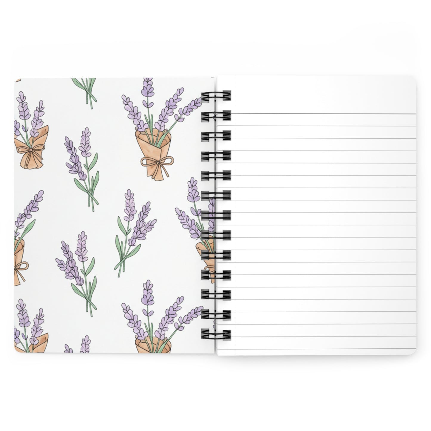 Aesthetic Lavender Tea Spiral Notebook — Anime Girl Journal