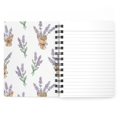 Aesthetic Lavender Tea Spiral Notebook — Anime Girl Journal