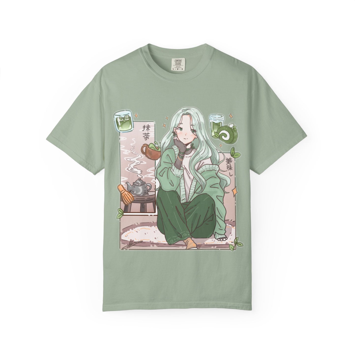 Green Tea-shirt | Anime Girl T-Shirt