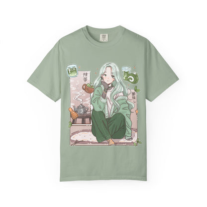 Green Tea-shirt | Anime Girl T-Shirt