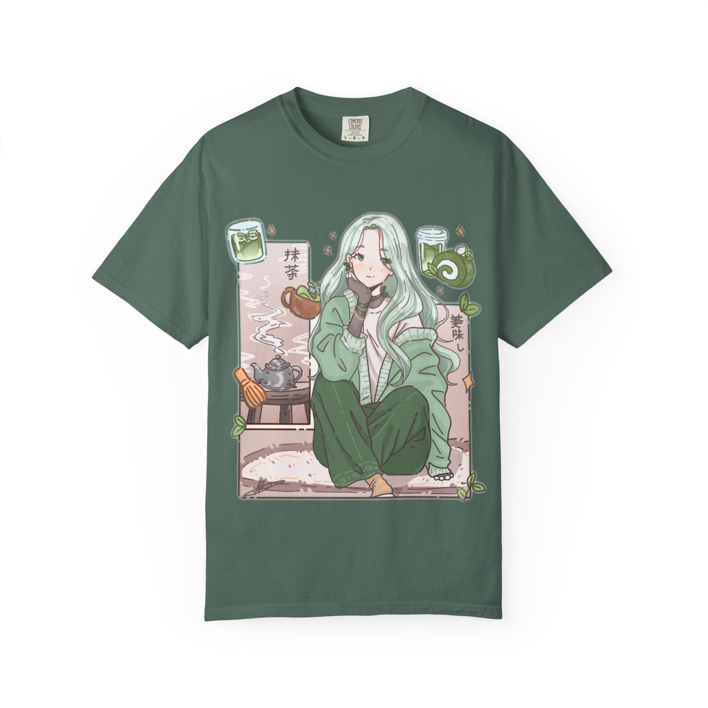 Green Tea-shirt | Anime Girl T-Shirt