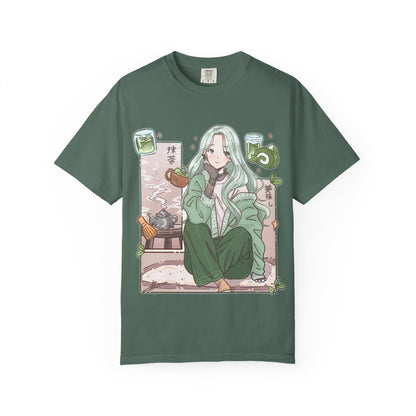 Green Tea-shirt | Anime Girl T-Shirt