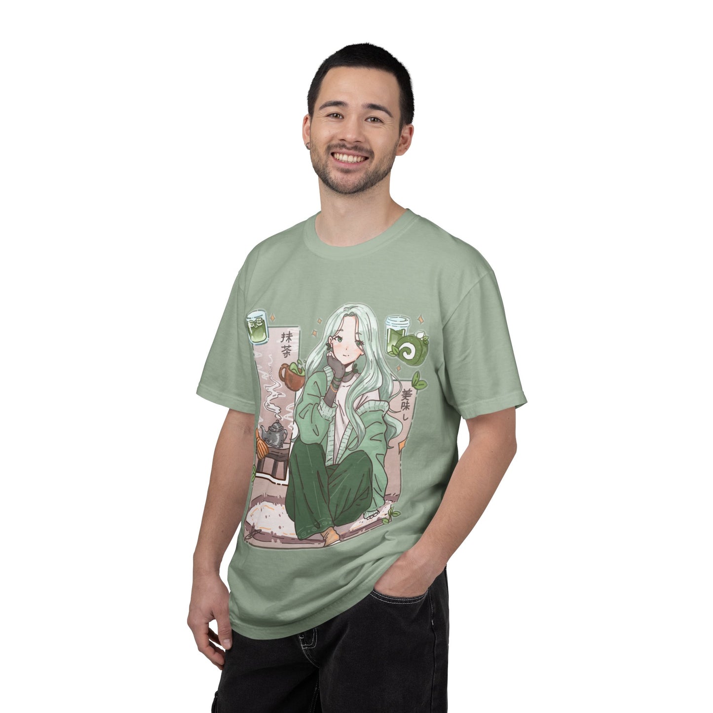 Green Tea-shirt | Anime Girl T-Shirt