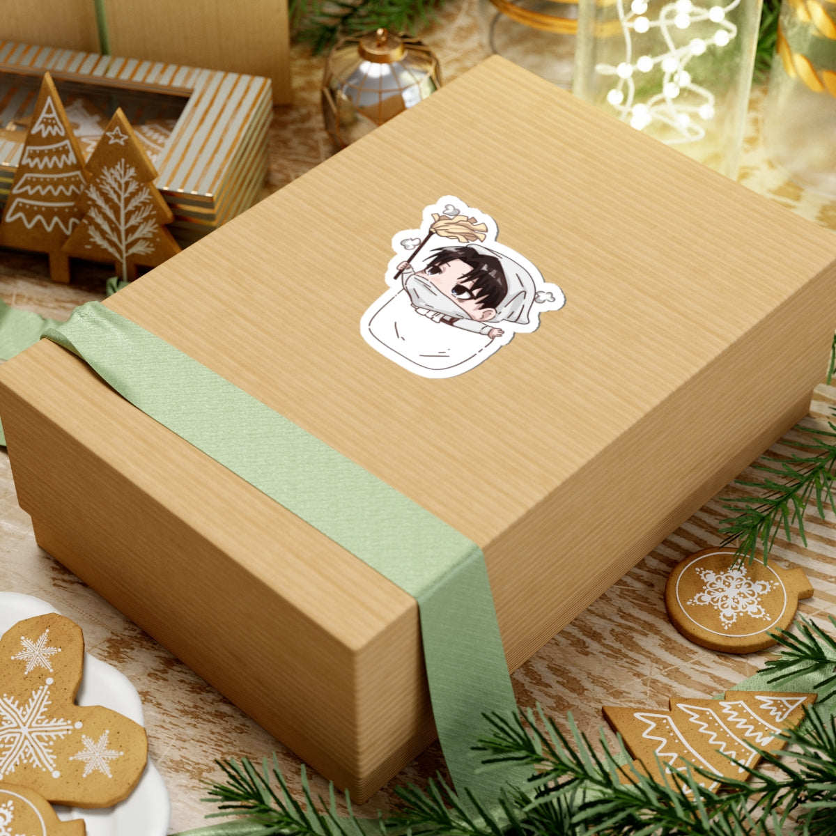 Chibi Pocket Levi Kiss-Cut Sticker — Cute Attack on Titan Character Sticker