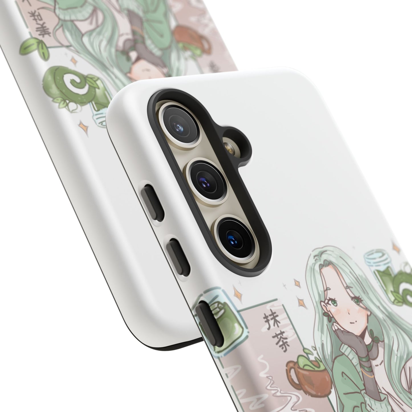 Anime Girl Green Aesthetic Phone Case — Cute Pastel Art