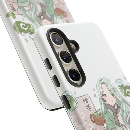 Anime Girl Green Aesthetic Phone Case — Cute Pastel Art