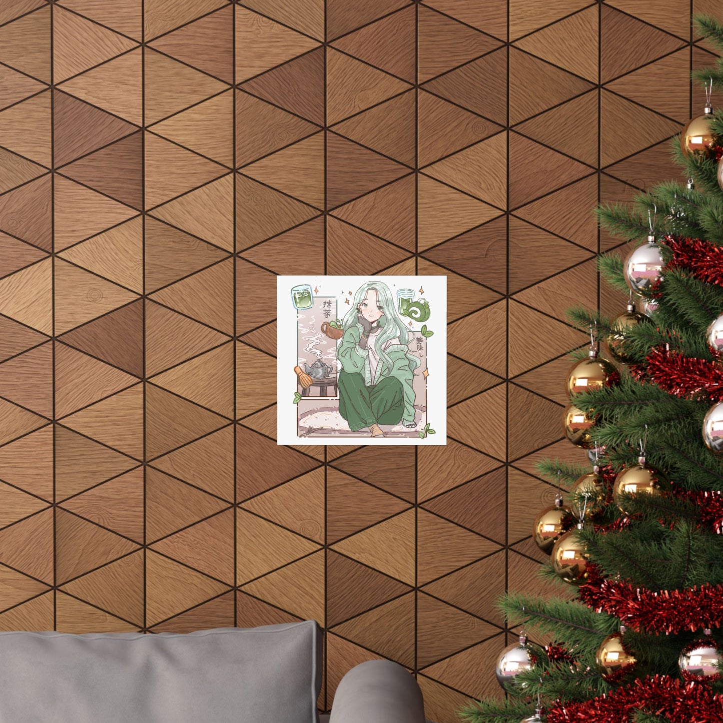 Matcha Girl Poster — Aesthetic Anime Wall Art