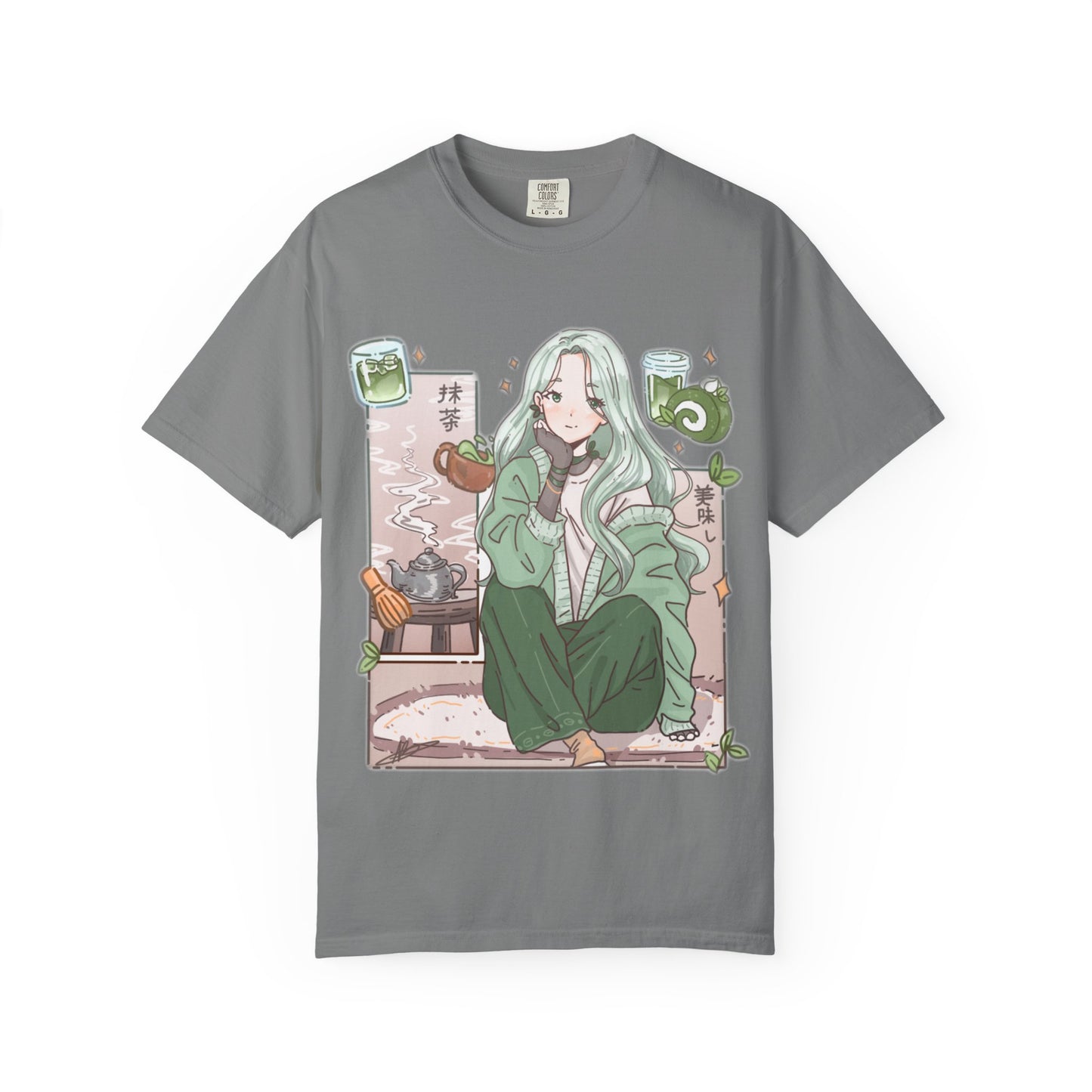 Green Tea-shirt | Anime Girl T-Shirt