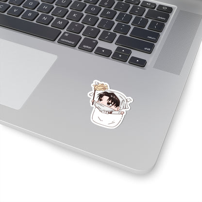 Chibi Pocket Levi Kiss-Cut Sticker — Cute Attack on Titan Character Sticker