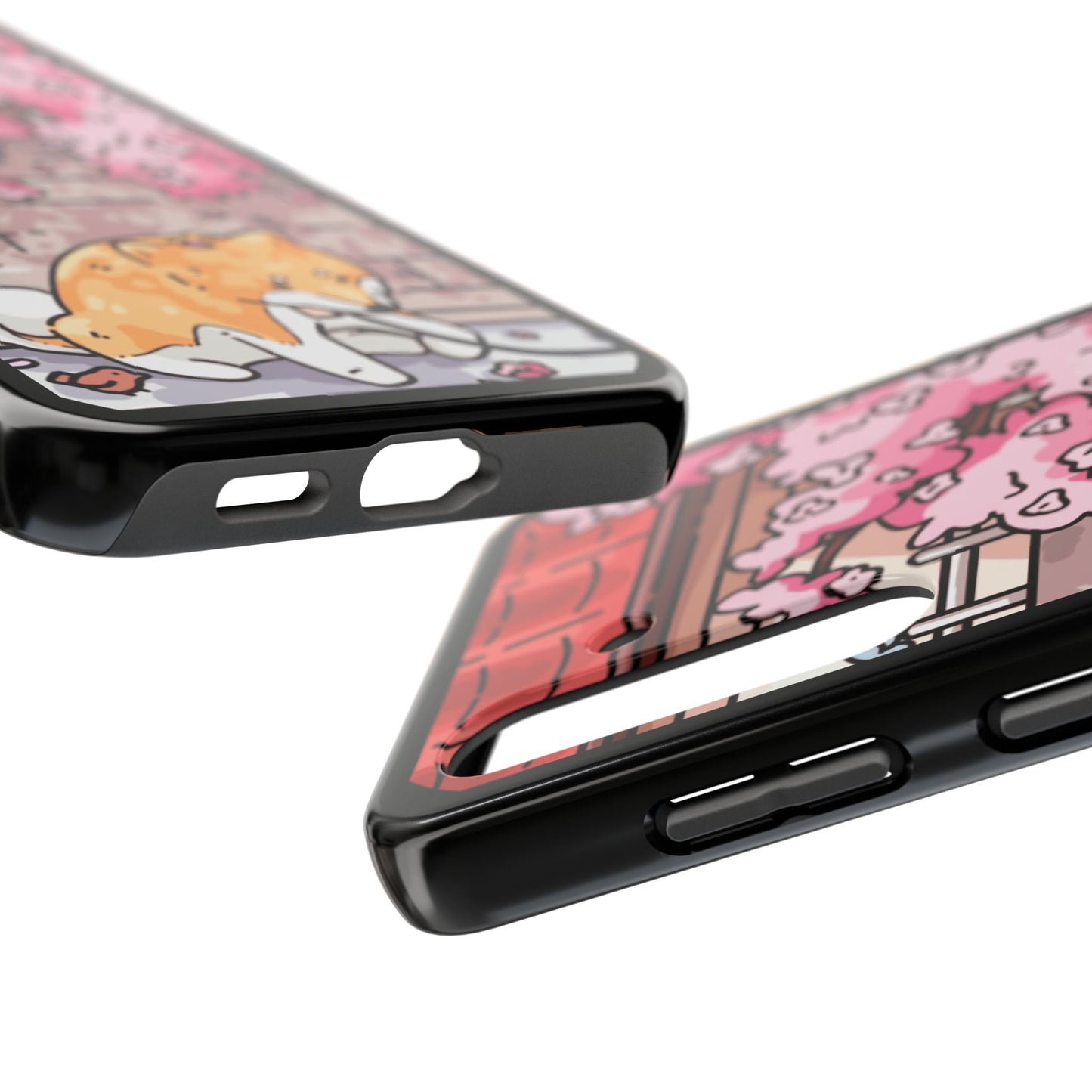 Shiba Inu Cherry Blossom Phone Case — Japanese House Art