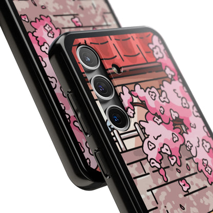 Shiba Inu Cherry Blossom Phone Case — Japanese House Art